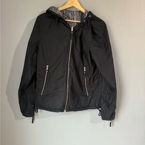 The Kooples Black Windbreaker with Hood